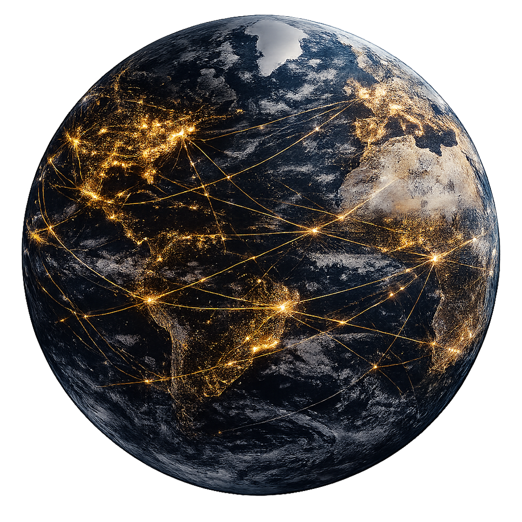 connected global supply chain network
