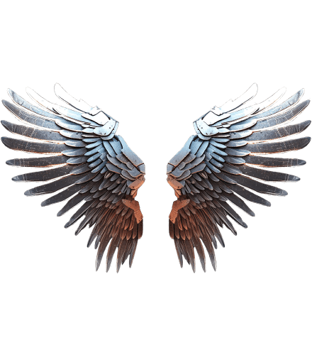 two wings of cybersecurity illustration